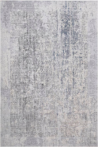 handmade Transitional Vintage Gray Blue Machine Made RECTANGLE POLYESTER area rug 9x12