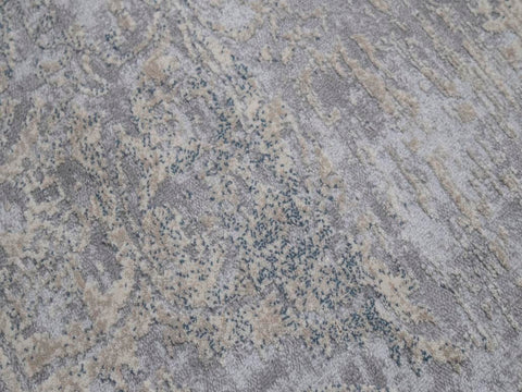 handmade Transitional Vintage Gray Beige Machine Made RECTANGLE POLYESTER area rug 9x12