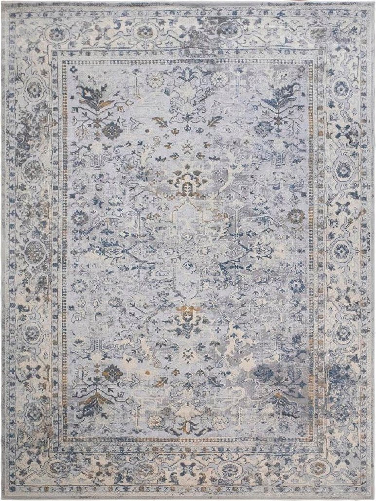 handmade Transitional Vintage Gray Beige Machine Made RECTANGLE POLYESTER area rug 3x5