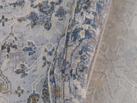 handmade Transitional Vintage Gray Beige Machine Made RECTANGLE POLYESTER area rug 3x5