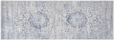 handmade Transitional Vintage Gray Blue Machine Made RECTANGLE POLYESTER area rug 9x12