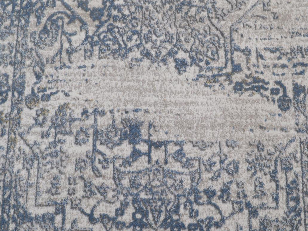 handmade Transitional Vintage Beige Blue Machine Made RECTANGLE POLYESTER area rug 9x12