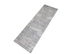 handmade Transitional Distressed Beige Grey Machine Made RECTANGLE POLYESTER area rug 9x12