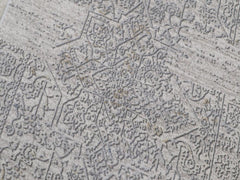 handmade Transitional Distressed Beige Grey Machine Made RECTANGLE POLYESTER area rug 9x12