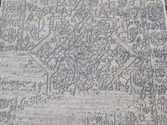 handmade Transitional Distressed Beige Grey Machine Made RECTANGLE POLYESTER area rug 9x12