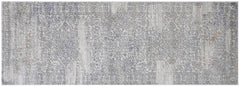 handmade Transitional Distressed Beige Grey Machine Made RECTANGLE POLYESTER area rug 9x12