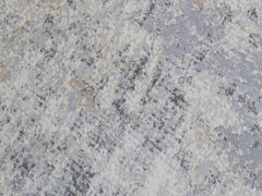 handmade Transitional Vintage Blue Beige Machine Made RECTANGLE POLYESTER area rug 6x9