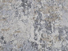 handmade Transitional Vintage Blue Beige Machine Made RECTANGLE POLYESTER area rug 6x9