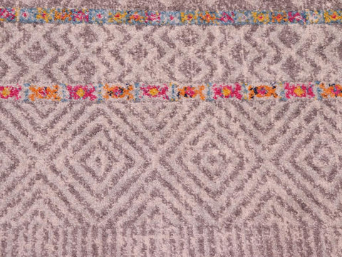 handmade Geometric Modern Light Gray Pink Machine Made RECTANGLE POLYESTER area rug 10x14