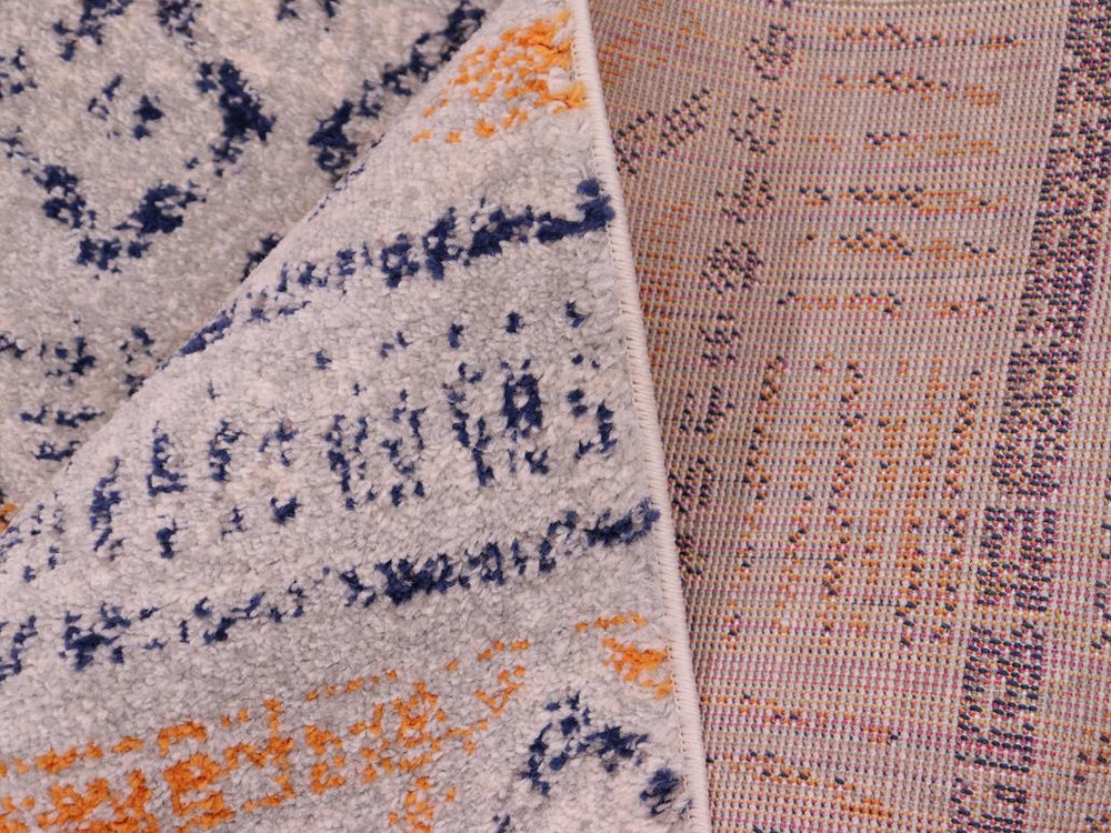 handmade Geometric Modern Gray Blue Machine Made RECTANGLE POLYESTER area rug 9x12