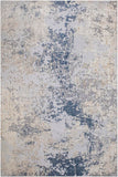 handmade Modern Abstract Gray Blue Machine Made RECTANGLE POLYESTER area rug 9x12