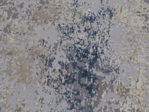 handmade Modern Abstract Gray Blue Machine Made RECTANGLE POLYESTER area rug 9x12