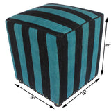 handmade Over Dyed Ottoman Blue Black HandmadeRECTANGLE 100% WOOL area rug ODD