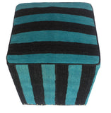 handmade Over Dyed Ottoman Blue Black HandmadeRECTANGLE 100% WOOL area rug ODD