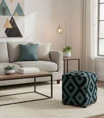 handmade  Ottoman Black Grey HandmadeRECTANGLE 100% WOOL area rug