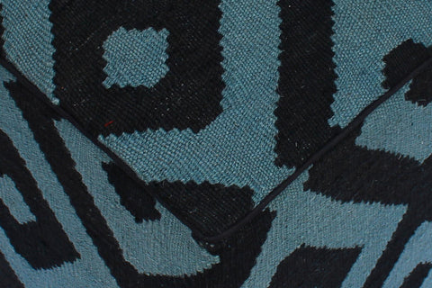 handmade  Ottoman Black Grey HandmadeRECTANGLE 100% WOOL area rug