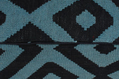 handmade  Ottoman Black Grey HandmadeRECTANGLE 100% WOOL area rug