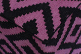 handmade  Ottoman Black Purple HandmadeRECTANGLE 100% WOOL area rug