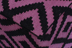 handmade  Ottoman Black Purple HandmadeRECTANGLE 100% WOOL area rug