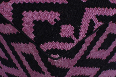 handmade  Ottoman Black Purple HandmadeRECTANGLE 100% WOOL area rug