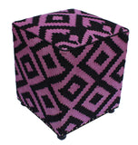 handmade  Ottoman Black Purple HandmadeRECTANGLE 100% WOOL area rug