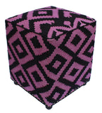 handmade  Ottoman Black Purple HandmadeRECTANGLE 100% WOOL area rug