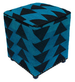 handmade  Ottoman Blue Black HandmadeRECTANGLE 100% WOOL area rug