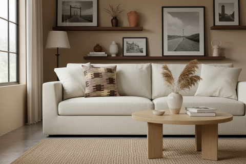 Boho Chic Turkish Shona Hand Woven Kilim Throw Pillow