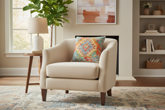 Modern Turkish Levi Hand Woven Kilim Throw Pillow