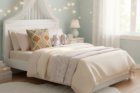 Boho Chic Turkish Elvera Hand Woven Kilim Throw Pillow