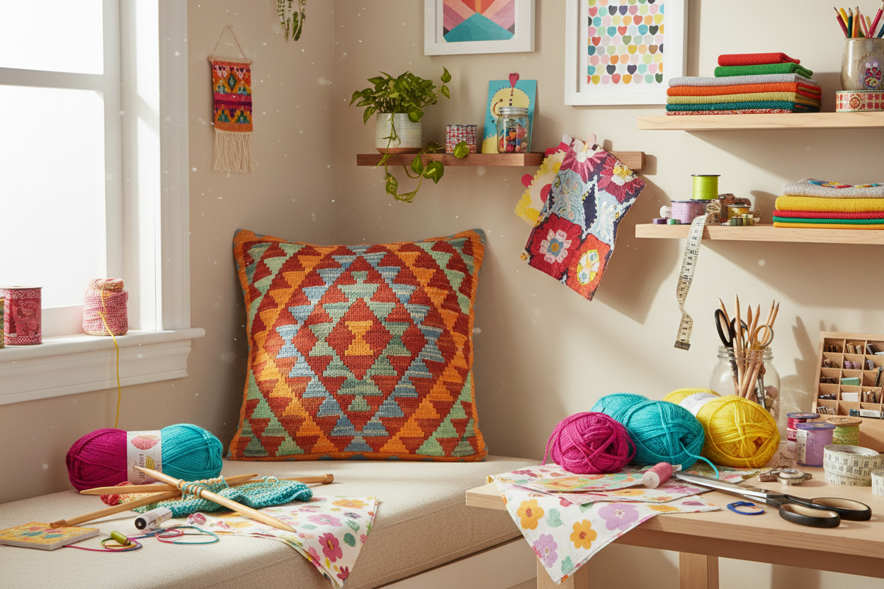 Bohemian Turkish Pamila Hand Woven Kilim Throw Pillow