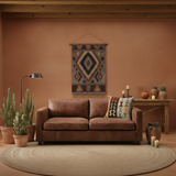 Rustic Turkish Dora Hand Woven Kilim Throw Pillow