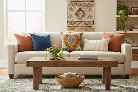 Modern Turkish Nakia Hand Woven Kilim Throw Pillow