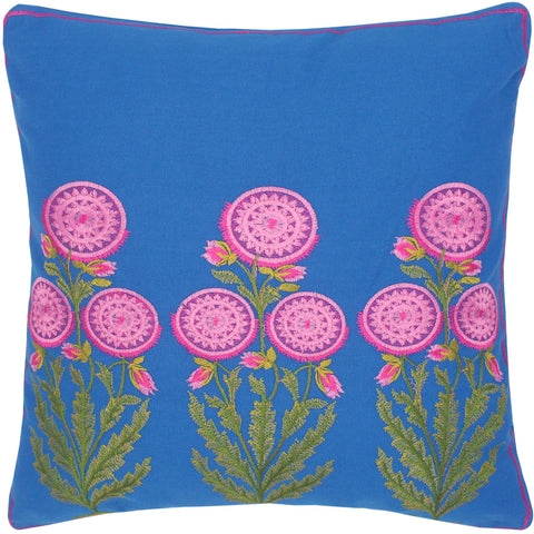 handmade Turkish Throw Pillow Blue Green  SQUARE cotton throw pillow
