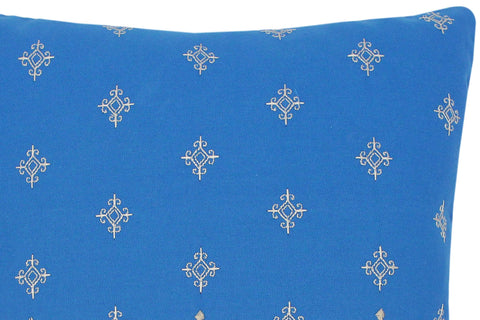 handmade Turkish Throw Pillow Blue Gray  SQUARE cotton throw pillow