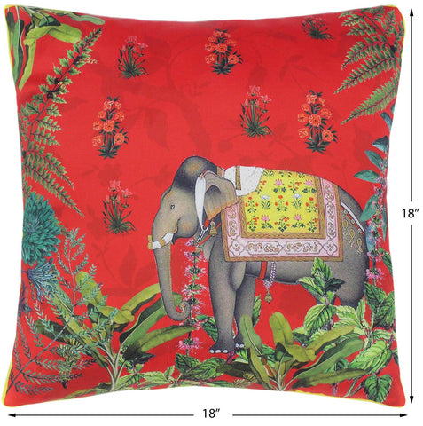 handmade Turkish Throw Pillow Red Green  SQUARE handmade Silk Throw Pillow