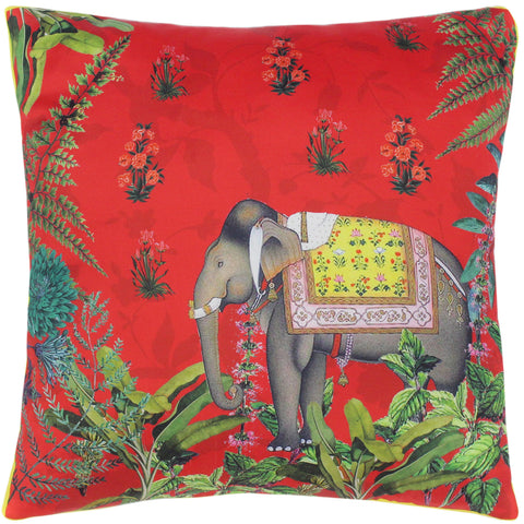 handmade Turkish Throw Pillow Red Green  SQUARE handmade Silk Throw Pillow