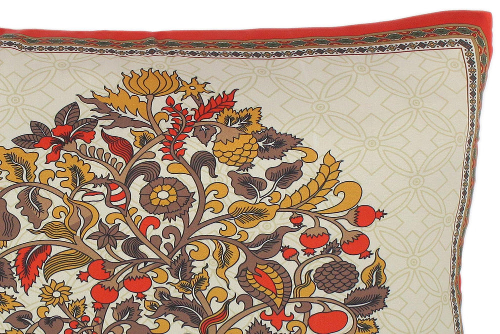 handmade Turkish Throw Pillow Beige Gold  SQUARE handmade Silk Throw Pillow