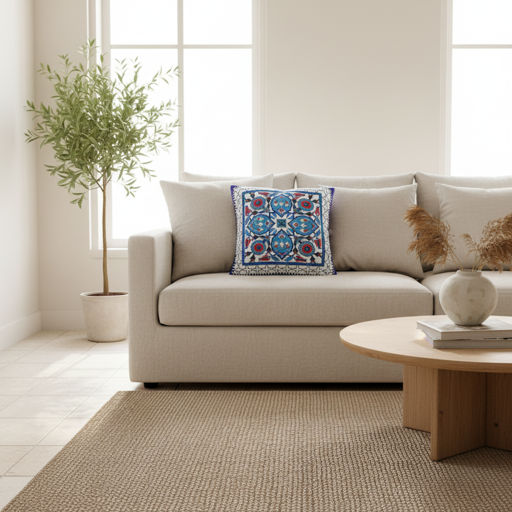 Sanford Floral Rustic Silk Pillow