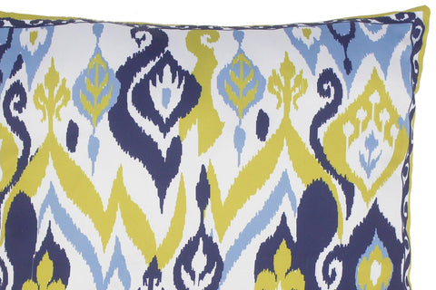 handmade Turkish Throw Pillow Ivory Blue  SQUARE SILK area rug