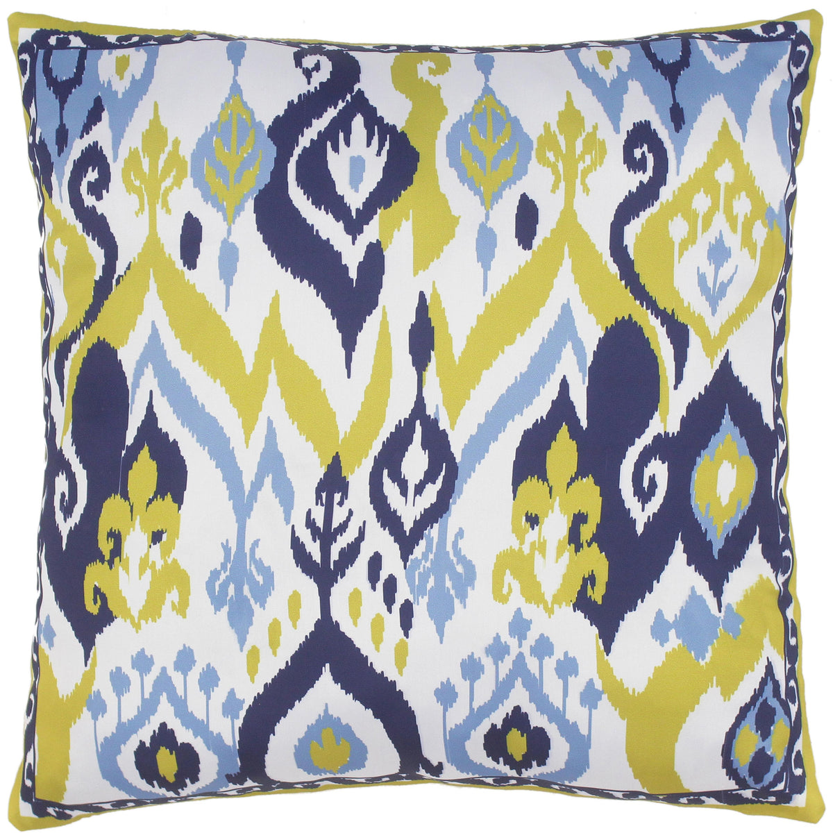handmade Turkish Throw Pillow Ivory Blue  SQUARE SILK area rug