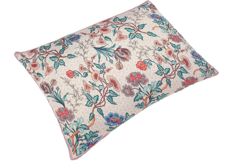 handmade Turkish Throw Pillow Beige Blue  RECTANGLE handmade Silk Throw Pillow