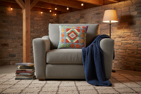 Tribal Turkish Venus Hand Woven Kilim Throw Pillow