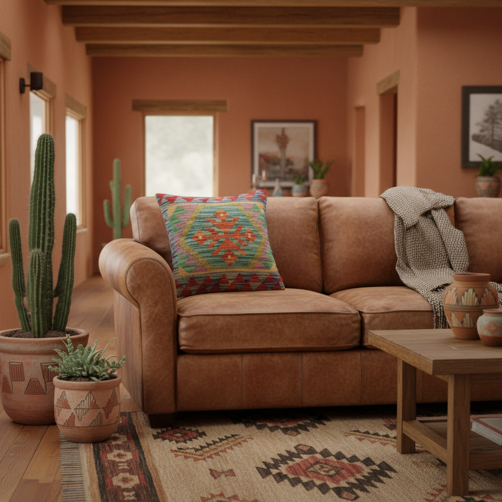 Southwestern Turkish Dorothy Hand Woven Kilim Throw Pillow