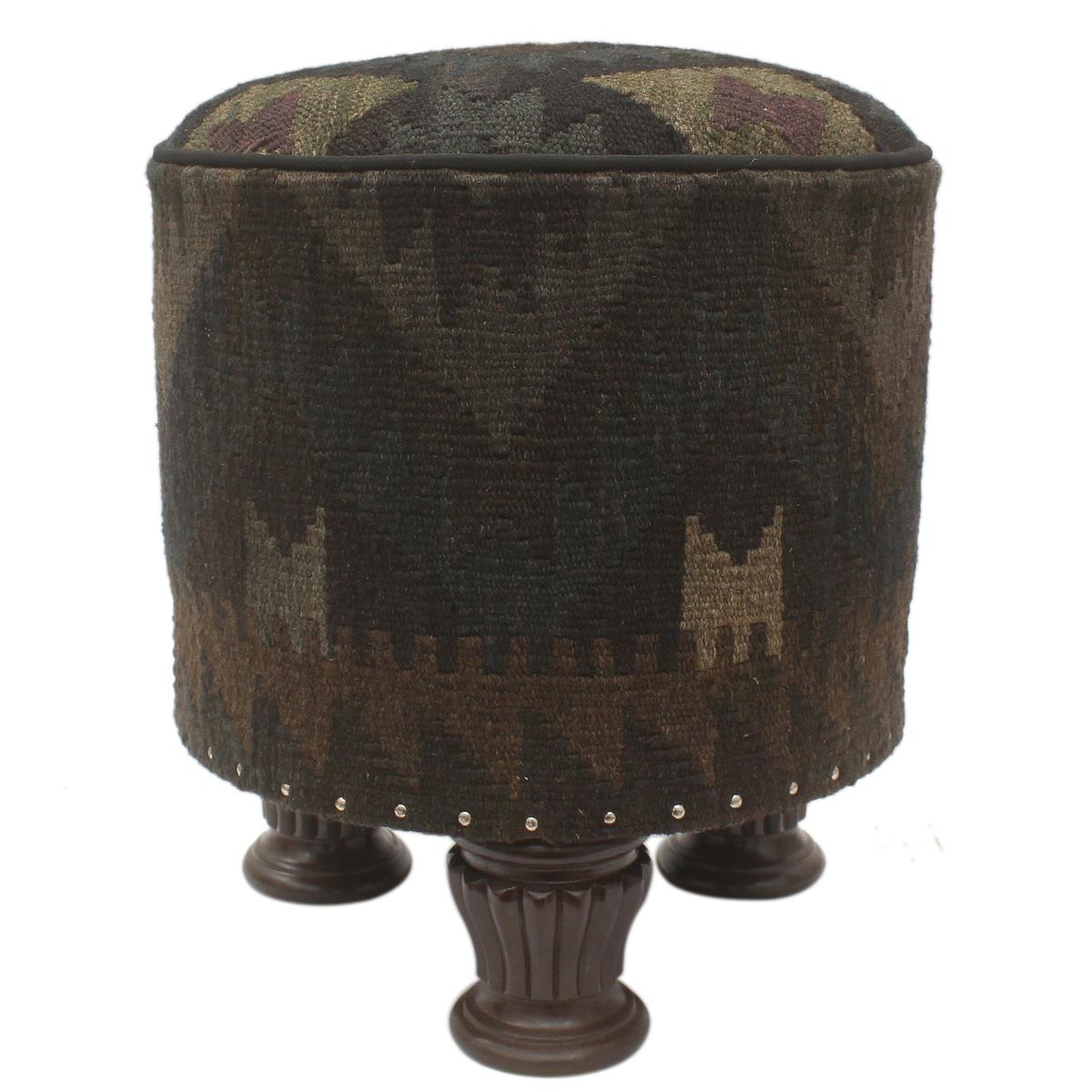 handmade Vintage Black Blue Hand-made ROUND 