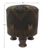 handmade Vintage Black Blue Hand-made ROUND 