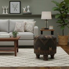 handmade Vintage Black Blue Hand-made ROUND 