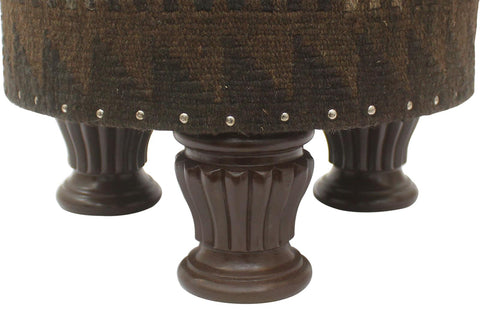 handmade Vintage Black Blue Hand-made ROUND 