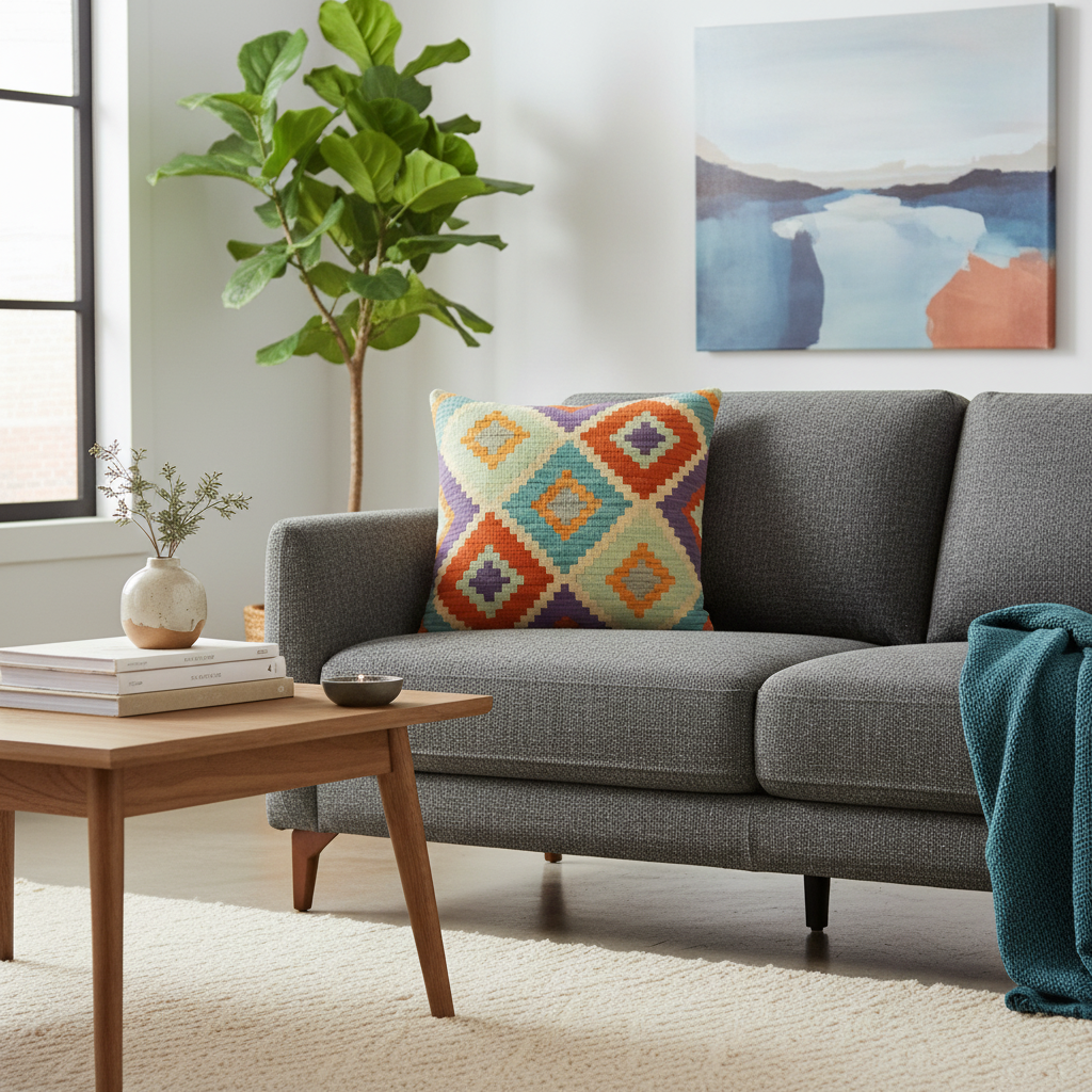 Shabby Chic Turkish Lau Hand Woven Kilim Pillow