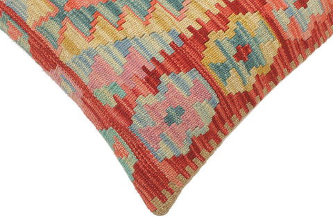 handmade Tribal Turkish Antique Red Blue Hand-Woven SQUARE 100% WOOL pillow